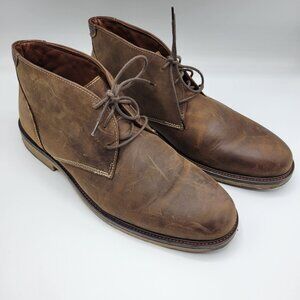Johnston Muphy Copeland Chukka Leather Ankle Boots 11.5 M Brown